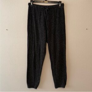 Merritt Charles Cozy Dark Gray Ribbed Knit Joggers